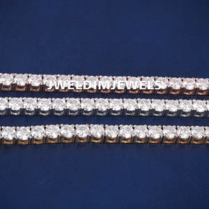 Listo para enviar: Pulsera de tenis de moissanita de plata 925 de 3 mm y 5 mm, la más vendida para mujer, con claridad D VVS, pasa el probador de diamantes. - Product Image 5