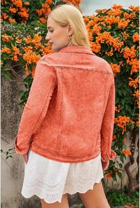 Veste en jean décontractée pour femme, en coton, style classique, fermeture boutonnée, mode vintage urbaine, élégante, de qualité supérieure, pour un usage quotidien - Product Image 5
