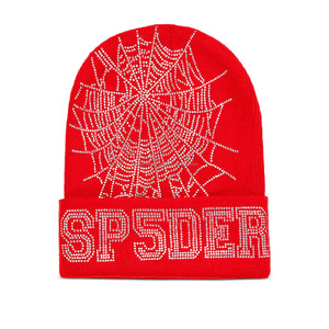 All-Print Custom Skull Rhinestone <b>Beanie</b> <b>Hat</b> 3D Embroidery Versatile Beach Business OEM Knitted Jacquard Knit Common Character - Product Image 1