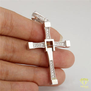 Collier religieux avec pendentif en diamant de laboratoire, collier de luxe Hip Hop Bling, bijoux urbains - Product Image 2