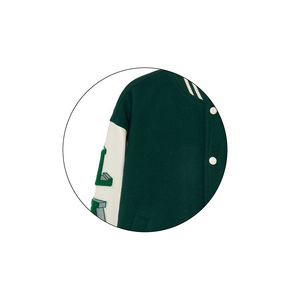 Blouson universitaire de baseball pour homme Y2K Streetwear, color block, style Letterman, bordure côtelée, boutons-pression, broderie personnalisée sur le devant - Product Image 4