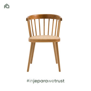 เก้าอี้ทานข้าวไม้สักสไตล์โมเดิร์นร่วมสมัย ดีไซน์เรียบง่าย พนักพิงโค้งหุ้มผ้ากันน้ำ เป็นมิตรกับสิ่งแวดล้อม ทนทาน เหมาะสำหรับโรงแรม ร้านอาหาร - รุ่นอังก้า - Product Image 4