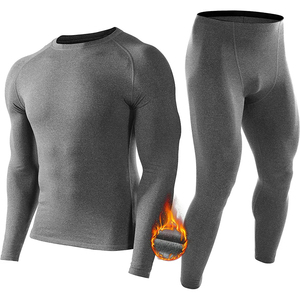 Ensemble de sous-vêtements de compression pour homme, manches longues, séchage rapide, respirant, évacuation de l'humidité, léger, doux, vêtements de sport, gym, course à pied - Product Image 1