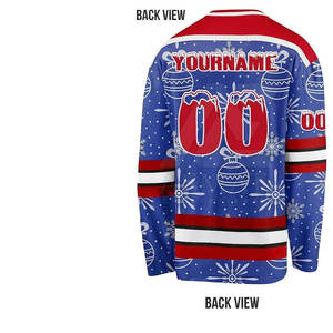 Jersey de Hockey sobre Hielo Sublimado Personalizado, Uniforme Profesional para Equipos, Tejido Transpirable de Secado Rápido, Servicio de Impresión a Todo Color - Product Image 6