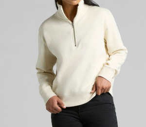 Sudadera con media cremallera 2025 de peso medio-alto, con corte regular, hecha con 80% algodón y 20% poliéster reciclado. - Product Image 4