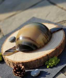 Handcrafted Polished Viking Buffalo Horn Bowl Set Engraved Natural Eco Friendly Salad Serving Bowl Medieval Vintage Home <b>Kitchen</b> - Product Image 6