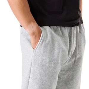 Pantalon de jogging ample gris clair pour homme en molleton doux, coupe décontractée, idéal pour l'entraînement, la gym, les loisirs et le sport - Product Image 4