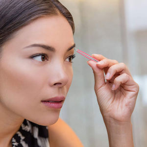 Ensemble de pinces à sourcils de haute qualité, couleur rose, métal acier, 9 pièces, pour usage domestique et professionnel. - Product Image 4