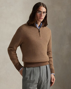 Cárdigan Premium para Hombre, Texturizado, con Logo Frontal a Cuadros, Ligero, Transpirable, Cuello Mao, Estilo Casual Elegante, Ropa de Calle de Invierno, Venta al Por Mayor - Product Image 1