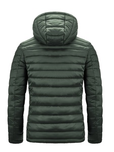Veste matelassée pour homme, chaude, d'hiver, à capuche, décontractée, pour l'extérieur - Product Image 2