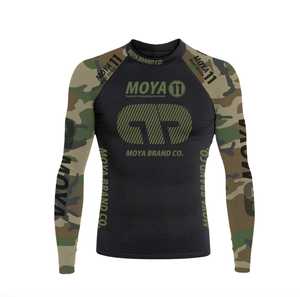 Custom Design MMA Rash Guard <b>Men</b> Women No Gi BJJ <b>Compression</b> <b>Shirt</b> Polyester Spandex Quick Dry Fight Apparel - Product Image 2