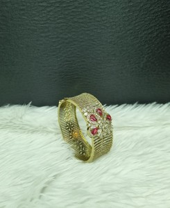 Handcrafted Flower Designer Micro Pave American Diamond Work <b>Bracelets</b> <b>For</b> <b>Women</b> Traditional Ethnic Wedding <b>Bracelets</b> Wholesaler - Product Image 2