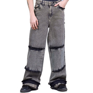 กางเกงยีนส์เดนิมผู้ชายราคาส่ง กางเกงยีนส์ทรงหลวมแบบใหม่ กางเกงยีนส์ลำลองทรงตรง - Product Image 1