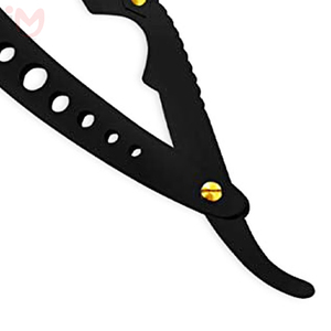 Folding Straight Edge Razor Stainless Steel Single Blade Plastic Handle for <b>Bikini</b> & Face Shaving Barber Shop Use Male - Product Image 3