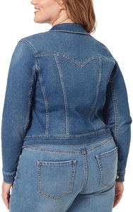 Veste en jean unisexe avec col rabattu, fermeture boutonnée, manches classiques, couleur unie, délavée, style décontracté pour l'automne - Product Image 6