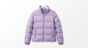 Plus Size Women's Puffer Jacket <b>Quilted</b> Zip up Winter Coat Stand Collar Lightweight Polyester Outerwear - Product Image 1