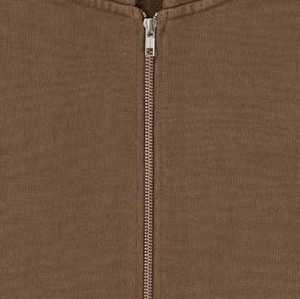<b>Men's</b> <b>Brown</b> Hooded Zip-Up Sweatshirt Regular Fit Casual Solid Color Pocket Design Knitted Fleece Autumn Wear - Product Image 5