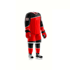 Ensemble de maillot de hockey sur glace pour hommes Jacks, manches longues, col en V, uniforme respirant, vêtements d'équipe pour adultes, vêtements de sport d'hiver - Product Image 2