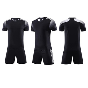 Wholesale Custom Soccer Jersey <b>Set</b> Mens Football Uniform Breathable Quick Dry 100% Polyester V Neck Short Sleeve Team Sportswear - Product Image 2