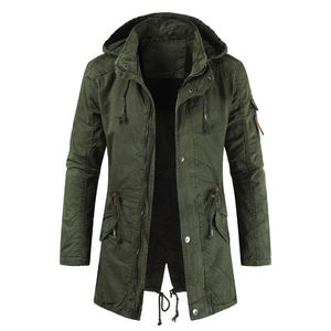 Abrigo de Gabardina con Capucha y Cuello Alto de Longitud Media para Hombre, Diseño Casual en la Espalda, Chaquetas de Alta Calidad para Hombre - Product Image 4