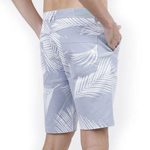 Quick Dry Men Shorts Latest Design Casual Solid Colour 100% Cotton Beachwear Workout Knee Length <b>Elastic</b> Waist Shorts - Product Image 5