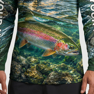 Custom Men's UPF 50+ UV Sun Protection <b>Shirts</b> SPF Quick Dry LONG Sleeve 100%polyester Spandex <b>T</b>-<b>Shirts</b> for Hiking Fishing <b>Swim</b> - Product Image 6