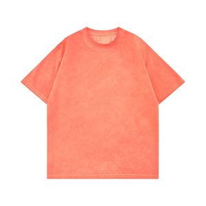T-shirt Homme Oversize Col Rond Manches Courtes Épaules Tombantes Personnalisé Confortable Entraînement Décontracté Écologique 100% Coton Délavé à l'Acide 220g - Product Image 1