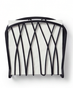 Porte-serviettes en fer massif noir de qualité supérieure avec un design élégant, parfait pour les hôtels, les restaurants et les articles de table - Product Image 2
