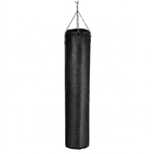 Nuevo en Stock - Saco de Boxeo de Cuero Sintético Marrón, Saco de Boxeo Pesado Suspendido para Entrenamiento en Gimnasio, Logotipo y Tamaño Personalizables - Product Image 2