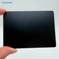 Plaques signalétiques métalliques électroplaquées personnalisables, cartes de visite vierges 88x63mm en métal noir pour personnalisation