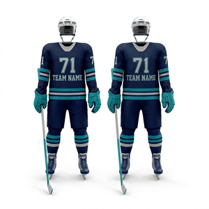 Jersey de Hockey sobre Hielo Personalizado al por Mayor OEM |   Tela de malla transpirable |   Uniformes de Hockey con Logotipo, Fabricante OEM de Uniformes de Hockey sobre Hielo - Product Image 2
