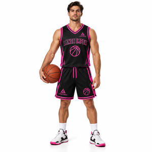 Ensemble d'uniformes de basketball personnalisés, maillot sans manches et short respirants pour l'entraînement, les tournois et les matchs - Product Image 4