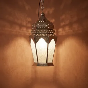 Farol Colgante de Hierro Mediterráneo, Lámpara Decorativa para Exteriores Resistente al Agua - Product Image 4