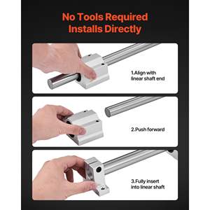 Kit de rail linéaire SFC25 2 pièces 1000 mm (39,4 pouces) Rails de guidage de mouvement 4 pièces Blocs de glissière à roulement pour machines de gravure et de fraisage DIY - Product Image 6
