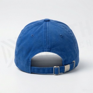 Blue 6-Panel Baseball Cap with Embroidered Mountain Logo Adjustable Unisex Casual Hat - Product Image 2
