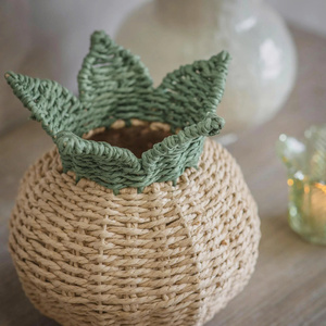 Woven <b>Storage</b> <b>Basket</b> Tall Handwoven Seagrass <b>Basket</b> Floor <b>Storage</b> Bin Home Organizer Living Room Decor - Product Image 4
