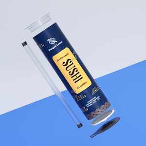 Caja de Cartón Kraft Ecológica Personalizada para Envasado de Sushi, Cilindro de Papel de Grado Alimenticio - Product Image 1