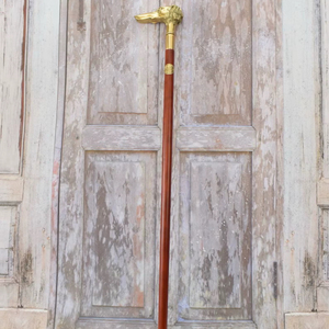 Bastones de Madera Natural Ecológicos con Mango de Latón Pulido, Estilo Rústico Moderno, Ideales para Regalo - Product Image 1