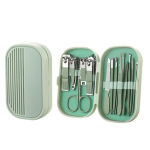 Professional <b>Manicure</b> Nail <b>Kit</b> Stainless Steel Portable Set with Clipper File Scissors in Black Bag with Costum Logo - Product Image 2