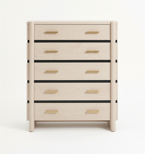 <b>5</b>-drawer Chest Mango Bed <b>Frame</b> for Bedroom Indoor Home Furniture Wood Furniture Wholesale Factory Direct OEM ODM Custom - Product Image 1