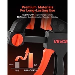 Serre-joints en L à prise rapide à une main, lot de 2 (12 pouces) et lot de 2 (6 pouces), capacité de charge de 154 lb, pour le travail du bois, écarteur inclus - Product Image 2