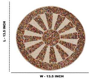 Decorative <b>Beaded</b> Embroidery <b>Placemats</b> Handmade Premium Dining Table Accessories for Home Kitchen Restaurant and Hotel - Product Image 4