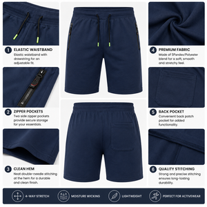 Shorts de sport pour homme, coupe classique, tissu durable de haute qualité, multi-poches, décontractés, pour l'extérieur, été - Product Image 3
