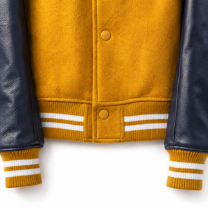 Best Supplier Men Varsity <b>Jacket</b> High Quality Eco-Friendly Crew Neck Canvas Fabric Winter Wear Front Bulk Quantity Reasonable - Product Image 5