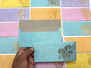 Enveloppe cadeau artisanale en kraft avec fenêtre, taille personnalisée, pour mariage, impression numérique, papier recyclé en coton de qualité supérieure - Product Image 2