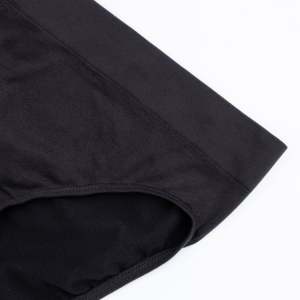 Braguitas sin Costuras de Cintura Media para Mujer, Color Negro Sólido, Algodón y Elastano, Tejido de Punto, Estilo Básico, Lavables a Máquina - Product Image 4