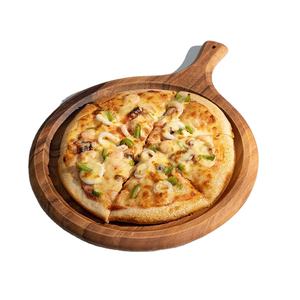 ถาดพิซซ่าไม้ธรรมชาติขนาดพิเศษ  แผ่นไม้อะคาเซียสำหรับเสิร์ฟพิซซ่าและอาหาร - Product Image 1