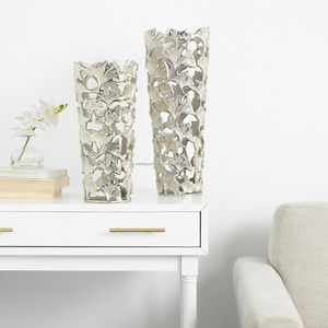 Aluminum Flower <b>Vase</b> <b>Set</b> for Minimalist Home Decor Versatile Design for Bedroom Living Room and Office Spaces Metal <b>Vases</b> - Product Image 5