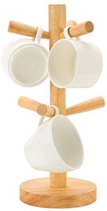 High Quality Wooden Bamboo Mug Holder Eco Friendly Cup Display <b>Rack</b> <b>Kitchen</b> Organizer Wholesale Vietnam Supplier - Product Image 3