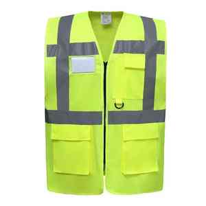 Gilet de sécurité réfléchissant haute visibilité 2026 jaune fluorescent léger pour travaux routiers et de construction - Product Image 2